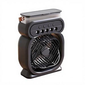 Mini-refroidisseur d'air évaporatif portable à 3 vitesses avec ventilateur et lumière LED 7 couleurs, idéal pour votre bureau ou table de chevet - Product Image 3