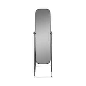 Specchio da terra rettangolare con cornice in metallo su supporto, a figura intera, per camera da letto, dormitorio, bagno, ufficio, decorazione. - Product Image 1