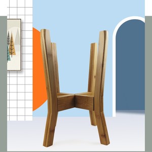Soporte de madera ajustable en forma de cruz para flores, muebles de patio minimalistas telescópicos para plantas verdes de balcón - Product Image 4