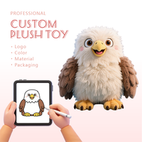Peluche personnalisée Aigle neutre en peluche douce, mignonne, rembourrée de coton PP, en tissu ludique, jouet en peluche très populaire
