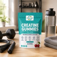 Complément alimentaire en gommes sans sucre, végétalien, pré-entraînement, 5g de créatine monohydrate, pour femmes, vente en gros, OEM, marque privée, produit très demandé en sachets