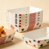 Boîte à collations pour fête, bâtonnets de mozzarella, corn-dogs, poulet frit, anneaux d'oignon, frites, barquettes à collations jetables en gros