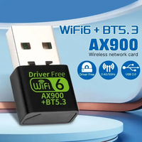 Adaptador USB AX900 WIFI6 de doble banda 2,4G y 5Ghz BT5.4 receptor Dongle USB inalámbrico controlador gratuito tarjeta Wifi de 900Mbps para Win 10/11
