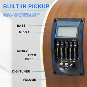 Guitare acoustique en <span class=keywords><strong>bois</strong></span> de cèdre de 40 pouces de haute qualité, vente en gros d'usine, avec égaliseur - Product Image 6