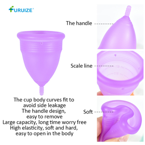 <span class=keywords><strong>Copa</strong></span> <span class=keywords><strong>Menstrual</strong></span> Furuize de Alta Calidad Personalizada para Mujeres, de Silicona Suave, Ecológica y Reutilizable - Product Image 3