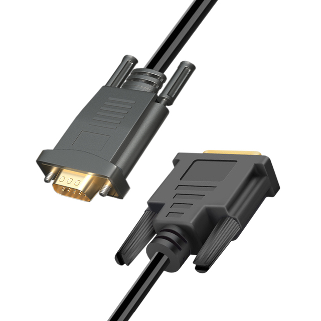 Doonjiey High Quality 1080p DVI 24+1 Male VGA Male Video Data Adapter Converter PVC PC Computer DVI VGA Cable for HDTV Projector