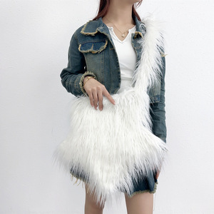 Dropshipping Nouveaux sacs en <span class=keywords><strong>fourrure</strong></span> Sac à main en cuir végétalien pour femmes Sac à bandoulière étoile de Chine Sacs à main de luxe pour femmes - Product Image 4