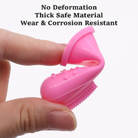 Accessoire de soin buccal pour animaux de compagnie à livraison rapide, brosse à dents en silicone double face à poils doux