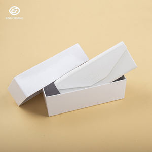 Haute qualité blanc lunettes accessoires lunettes coffret ensemble étui en cuir PU souple optique lunettes étuis paquet Logo personnalisé - Product Image 2