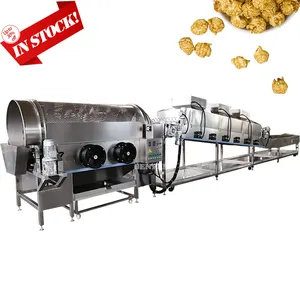 Industrial Automatic Caramel Gourmet Popcorn Production Line For Sale