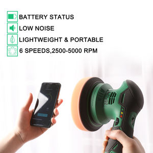 מלטשת רכב ניידת אלחוטית OEM 12V מיני חשמלית 24W 6 מהירויות עם סוללה 2.0Ah 5000 סל\\\"ד מטען נייח ואחריות לשנה - Product Image 4