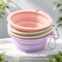 Bol pliable écologique en silicone pour chiens et chats, portable pour les voyages en plein air, la marche et la randonnée