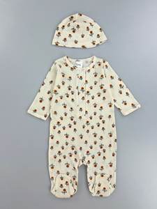 Conjunto de Pijama de Dos Piezas para Bebé Unisex Nicole Miller, Tejido Floral de Spandex/Algodón, Estilo Casual con Cierre de Botones, Temporada de Otoño - Product Image 5