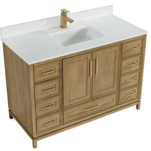 Bathroom <b>Vanity</b> Made in Vietnam Modern Design Framed <b>Mirror</b> Floor <b>Standing</b> Desert Oak Wood Bathroom <b>Vanity</b> - Product Image 4