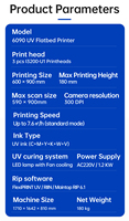 Tinta UV para Cabezal de Impresión I3200, Impresora Plana de Rollo a Rollo (Película, Papel, PVC, Botellas, Cuero/Tarjetas) de Alta Velocidad 7.6 m²/h