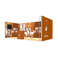 10x20 Portable Salon En Aluminium SEG LED Outil Gratuit Rétro-Éclairé Mur TV Étagère Boîte À Lumière Affichage Stand D'exposition