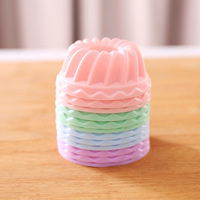 Moule de cuisson en silicone Hongyu KC109, 7 cm, rond, pour muffins, réutilisable, résistant au four, pour pudding, tarte et gâteau