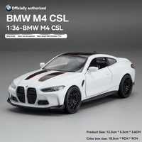Moulé sous pression modèle de voiture 1:36 BWM M4 CSL alliage voiture modèle porte peut ouvrir roues mobile décorer ornement métal voiture modèle jouet