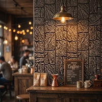 Mini carreaux modulaires en pierre PU, parfaits pour les murs d'accentuation, les monte-escaliers et les fonds de présentation en magasin, résistants au soleil et à la poussière