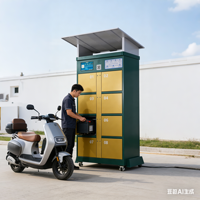 Estación de Intercambio de Baterías para Exteriores de 10 Ranuras |   Sistema de intercambio ultrarrápido compatible con 48V y 72V, listo para uso fuera de la red