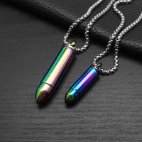 Pendentif balle minimaliste européen et américain, ouvrable, tendance, pour homme, audacieux, punk, hip-hop, en acier titane, pour couple