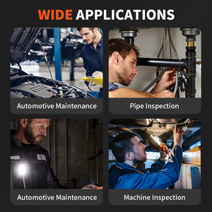 Caméra d'inspection endoscopique avec 6 LED, endoscope industriel HD 6,4 mm, écran IPS 4,5 pouces, diagnostic automobile, canalisations, maison - Product Image 6