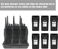 Chargeur mural double rangée six ports DP1400 pour talkie-walkie Motorola Xir P3688 CP200D DEP450, prise US et EU