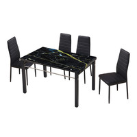 Nouvelle arrivée Mobilier de maison pour hôtel et entrepôt Ensemble moderne convertible salle à manger et table de cuisine avec 4 chaises