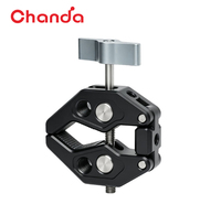 CHANDA Pince multifonctionnelle en alliage d'aluminium pour appareil photo, avec têtes à rotule à filetage 1/4 et 3/8, anti-torsion et anti-rayures 88090