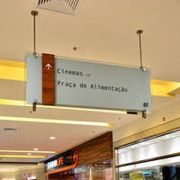 Panneaux lumineux double face en acier inoxydable, vente en gros d'usine, signalétique intérieure pour gares, aéroports et centres commerciaux
