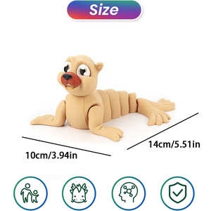 Lion de mer imprimé en 3D, animaux imprimés en 3D avec un lion de mer porte-bonheur, cadeaux motivants et émotionnels positifs pour l'autisme et le TDAH - Product Image 2