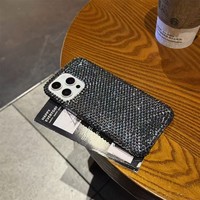 Coque de téléphone en TPU cristal de luxe faite à la main pour femmes diamant en strass pour iPhone 16 15 14 13 12 11 Pro Max accessoires de mode