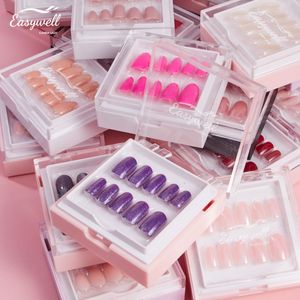 Pegatinas de <span class=keywords><strong>Uñas</strong></span> de Gel Acrílico Suave de Fábrica Easywell, Diseño Personalizado, Empaque de Alta Calidad, <span class=keywords><strong>Uñas</strong></span> Postizas Hechas a Mano, Venta al Por Mayor - Product Image 1