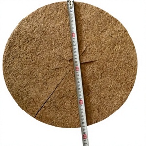Tapis rond en fibre de coco Vigifarm Iris avec fente centrale pour la couverture du sol horticole, la conservation de l'humidité et l'entretien du jardin - Product Image 1
