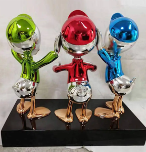 Résine Rouge Chrome <span class=keywords><strong>Monopoly</strong></span> Sculpture Personnalisé Pop Art Grande Sculpture En Fiber De Verre Dessin Animé Mario Sculpture Pour Boutique Galerie - Product Image 2