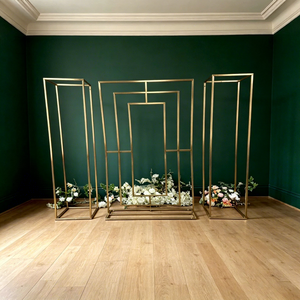 DKB New Arrival Professional Modern Metal Arched <b>Mirrors</b> Set Green Wall Decorative Standalone <b>Panels</b> Interior Design Wedding - Product Image 1