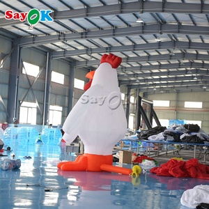 Pollo Inflable Personalizado para Restaurante, Modelo <span class=keywords><strong>de</strong></span> Gallo <span class=keywords><strong>de</strong></span> Dibujos Animados para Publicidad - Product Image 5