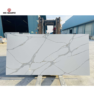 Lujoso Arno Calacatta Estilo moderno Hotel Vanity Tops Durable Artificial Cuarzo Mesa Tops Diseño popular Piedra artificial - Product Image 1