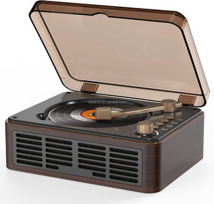 Vetek Portable CD <b>Player</b> with Built-in Speakers FM Radio <b>USB</b> Remote Control Wooden Design Home Music <b>Player</b> - Product Image 2