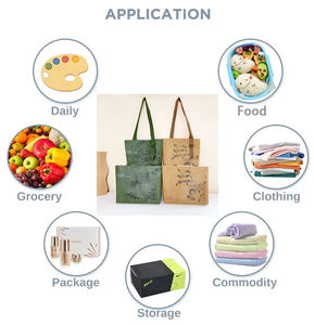 Factory <b>Tyvek</b> <b>Paper</b> Composite Non-woven Shopping Tote Eco Bag Customize Logo - Product Image 4