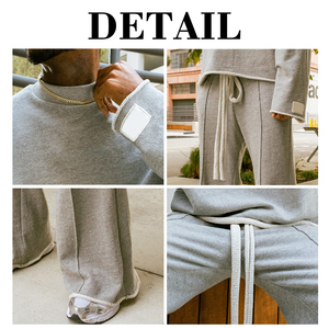 KingSen Street Style Sweatshirt <b>Set</b> 2 Piece Tracksuit Comfortable Crew Neck Pullover With Pants Factory Wholesale - Product Image 6