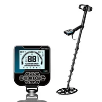 Détecteur de métaux souterrain portable V60 noir, outil de détection à point fixe, professionnel pour la chasse au trésor et la prospection en extérieur