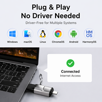 Adaptador Ethernet Gigabit RJ45 de 1000Mbps, Cable de Red USB-C 3.0 para Laptop/PC/Stream Deck, Aleación de Aluminio, Protección Contra Cortocircuitos