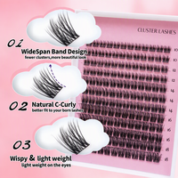 540 Cluster 30D-100D Ketebalan Campuran 8mm-16mm Buku Tray Bulu Mata Palsu Grosir Distributor Kecantikan Suplai Bulu Mata