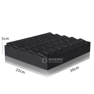 ถาดใส่เครื่องประดับหนัง PU คุณภาพสูงระดับพรีเมียม  สีและขนาดสั่งทำได้ สำหรับเก็บและโชว์แหวน จี้ ต่างหู - Product Image 4