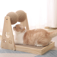 Jouets pour chats en bois et sisal écologiques, arbres à chat et griffoirs - Fournitures pour animaux de compagnie Paws & Tails