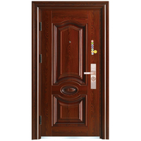 Porte de sécurité double couche en acier et fer forgé de luxe pour entrée principale résidentielle, intérieure et extérieure