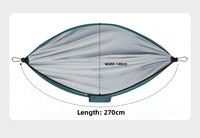 Hamac moustiquaire portable léger en parachute anti-insectes pour le camping, style à fixation par cordes