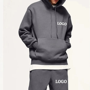 เสื้อฮู้ดดี้แบบสวมหัวผ้าฟลีซคอตตอน 100% คุณภาพสูง ทรงโอเวอร์ไซส์ ไหล่ตก  แบบเรียบ ไม่มีลาย  รับสกรีนโลโก้ตามสั่ง สำหรับฤดูหนาว - Product Image 3