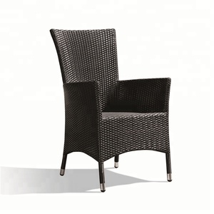 Chaises <span class=keywords><strong>de</strong></span> salle à manger d'extérieur en osier et rotin <span class=keywords><strong>noir</strong></span> Chaises longues en rotin - Product Image 4